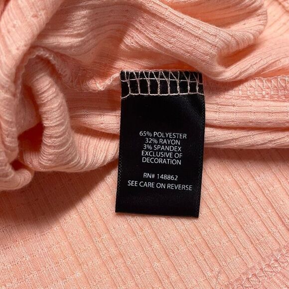 Torrid Peach Lace Trim Flowy Peasant Top N0455 - Picture 6 of 7